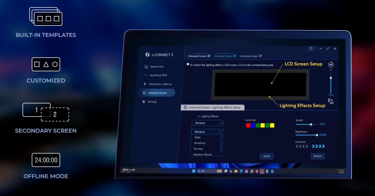 Команден панел Lian Li Universal Screen