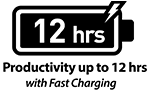 Battery life 12hrs logo