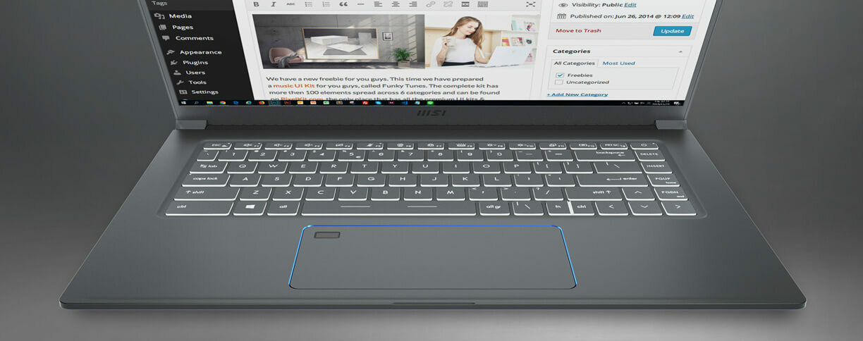 Prestige 15 Keyboard