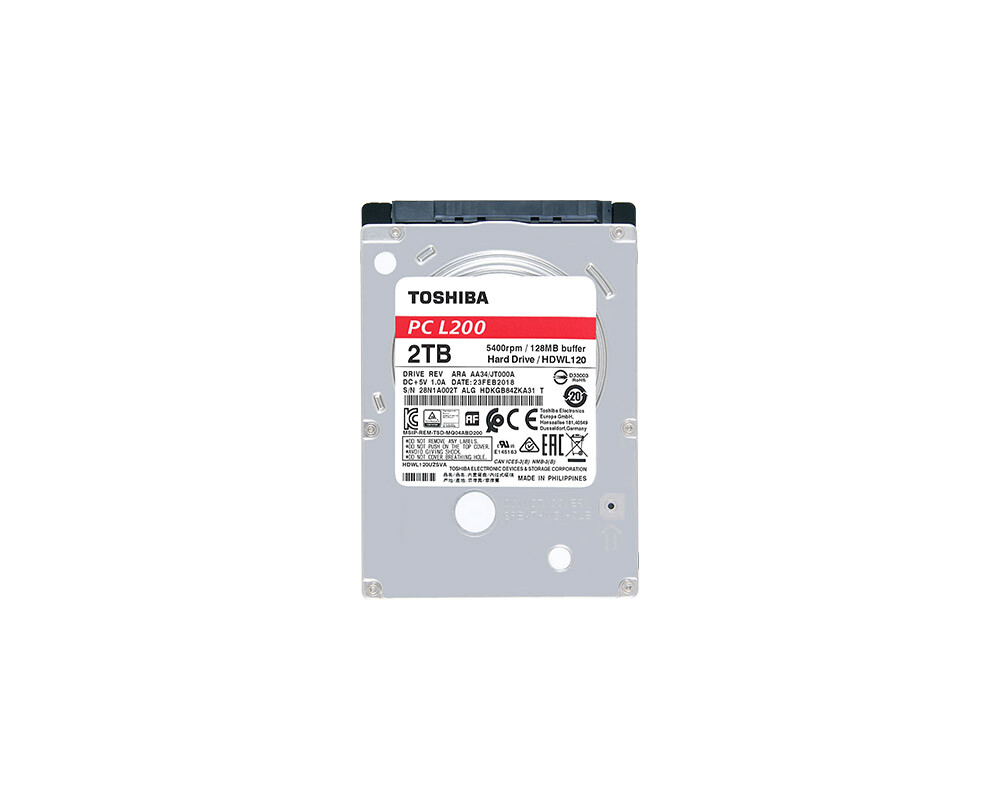 Твърд диск Toshiba L200 - 2TB Slim Laptop PC Hard Drive 3