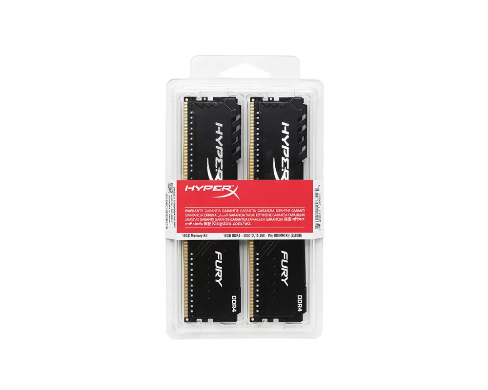 Памет KINGSTON HYPERX FURY 32GB(2X16GB) DDR4 PC4-21300 2666MHZ 4