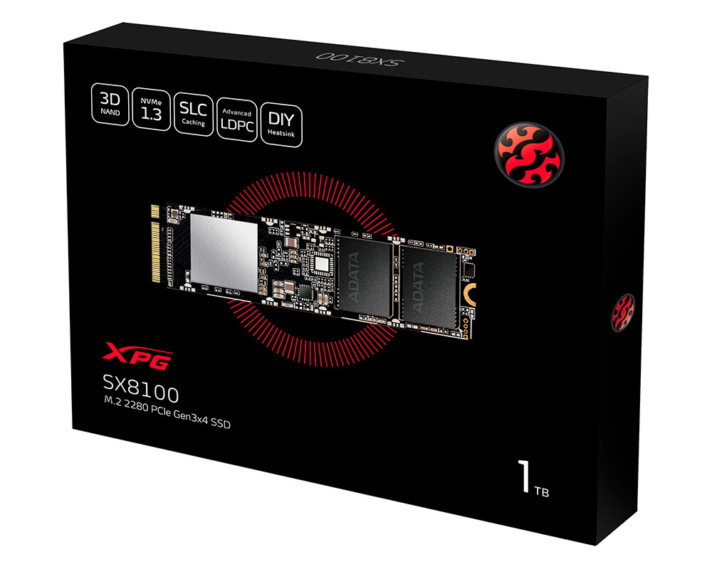 SSD ADATA XPG SX8100 1TB M.2 2280 PCIe Gen3 2