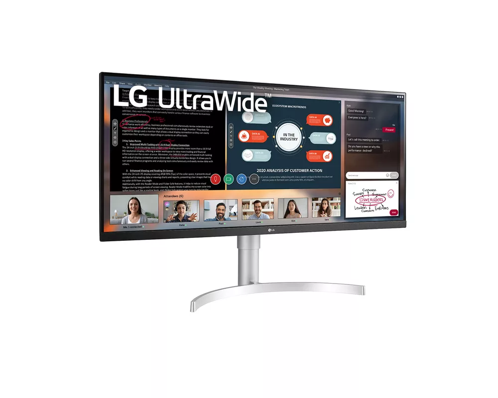 Монитор LG 34WN650-W 34" 2