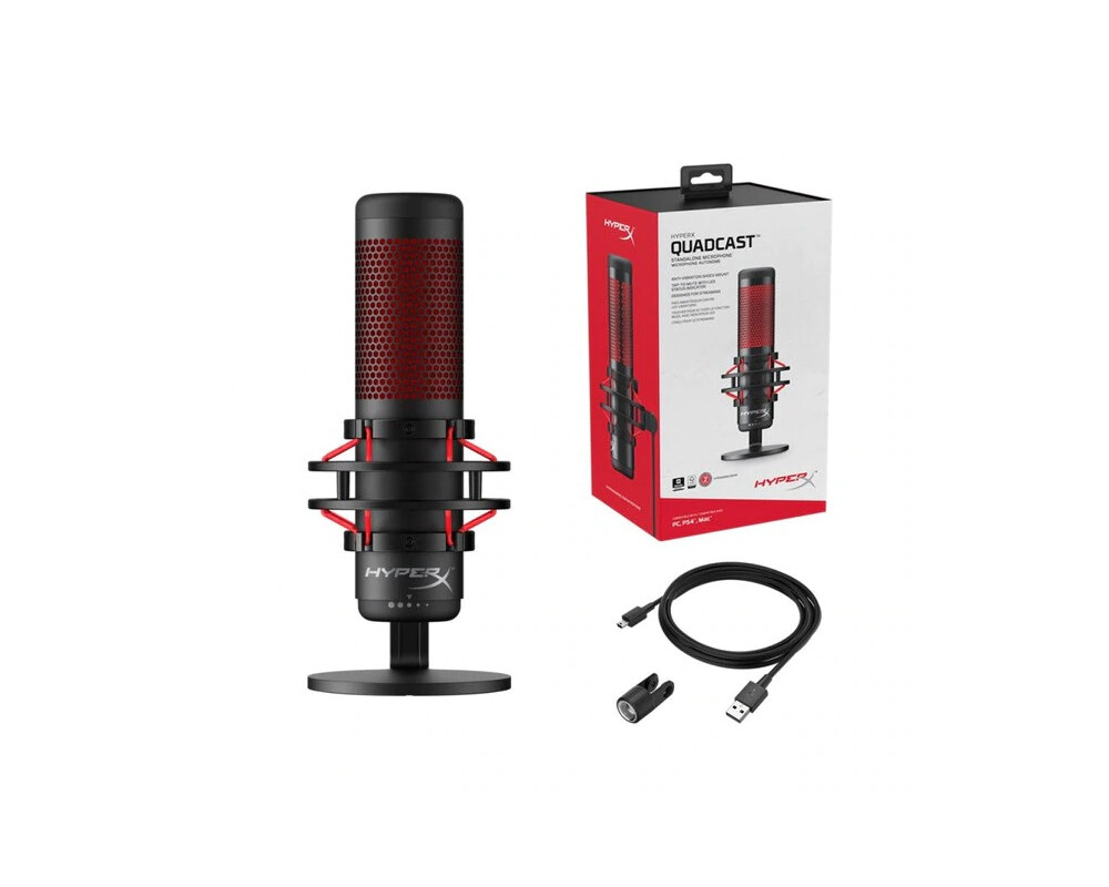 Микрофон HyperX QuadCast, USB, 3.5 mm 9