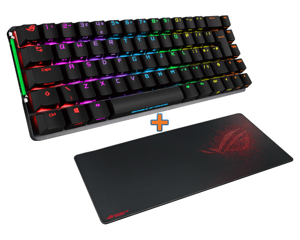 Клавиатура Asus ROG Falchion, Cherry MX RGB Red Switches + Asus ROG Sheath 2