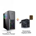 <span>Кутия</span> Комплект кутия TrendSonic Pioneer + захранване Gigabyte 650W 80 PLUS bronze <span class='catalog-num-in-name'>FC-PI07A-S+GP-P650B</span> - 