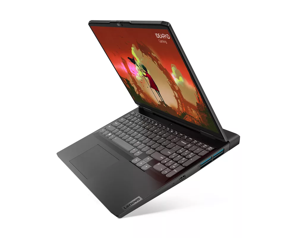 Лаптоп LENOVO Gaming 3 AMD Ryzen 7 6800H 16inch WUXGA AG 350N 165Hz 16GB DDR5 512GB PCIe RTX3050 4GB DOS 2y Onyx Grey 6