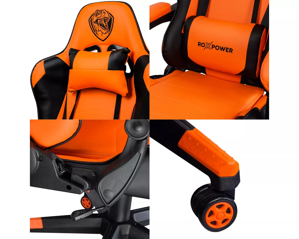 Геймърски стол Гейминг стол ROXPOWER Gaming T-ROX GC75, оранжев 6
