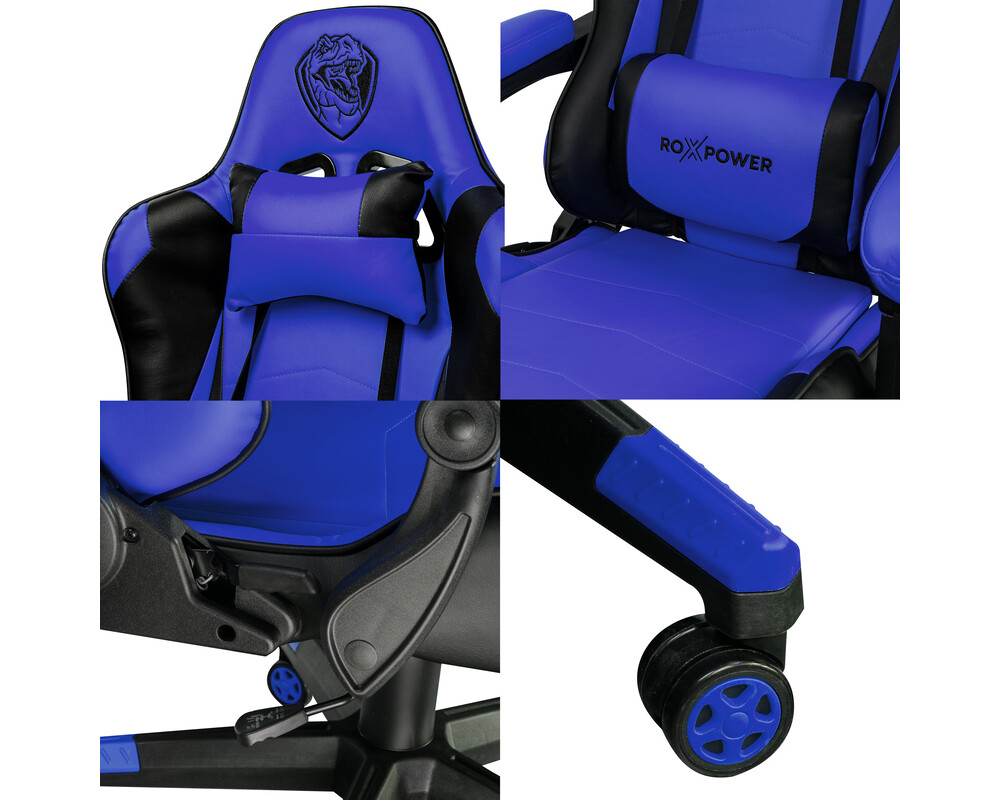 Геймърски стол Гейминг стол ROXPOWER Gaming T-ROX GC75, син 6