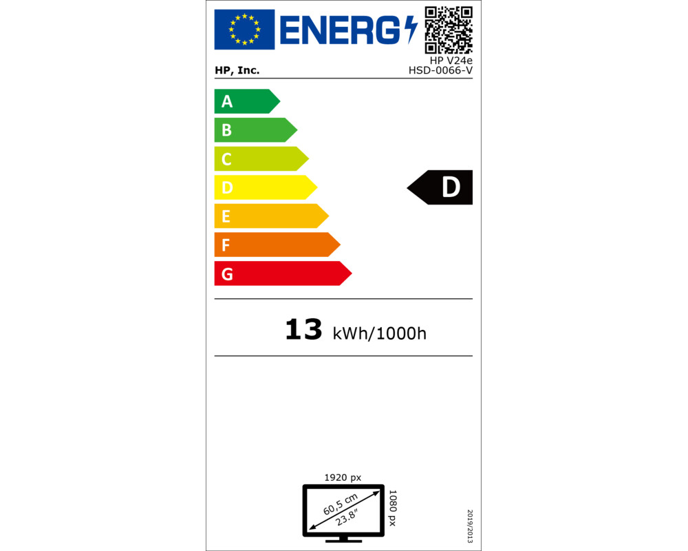 Монитор 23.8" HP V24e, FHD IPS 6