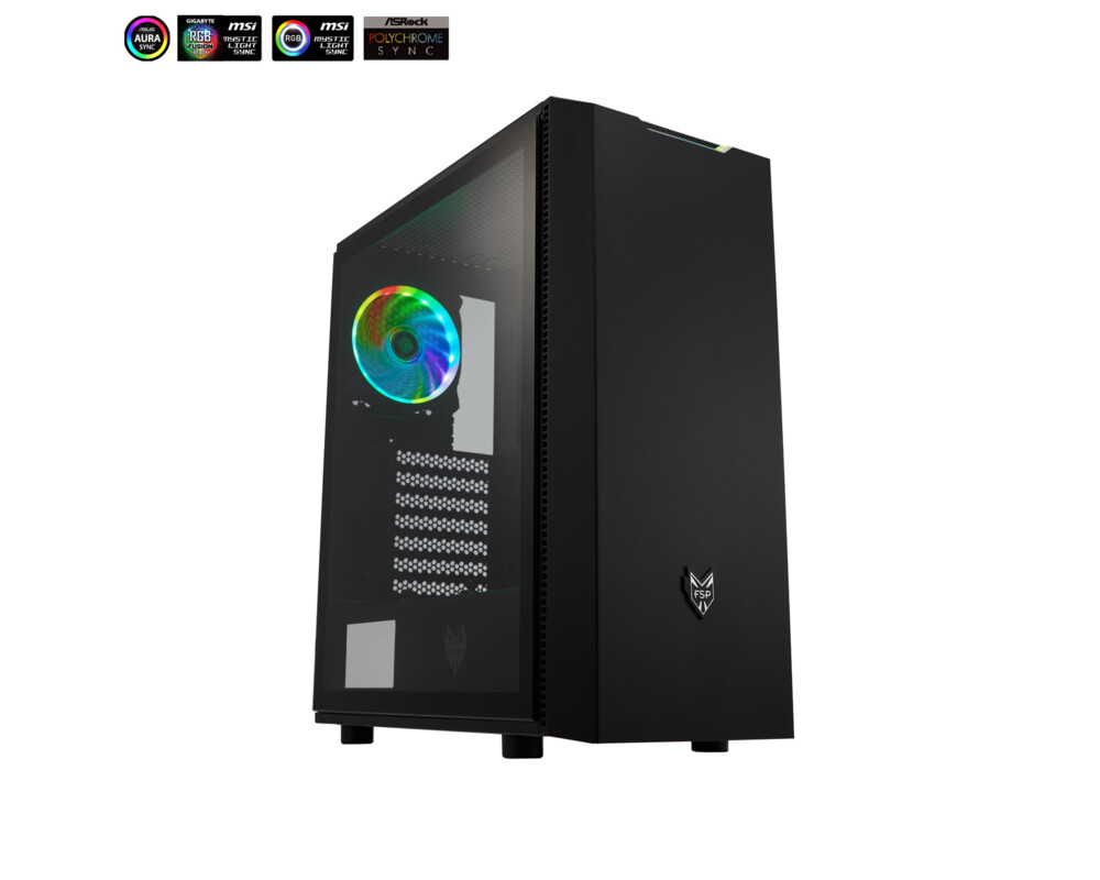 Кутия FSP Group CMT350 ARGB Gaming TG, ATX, Черна 6