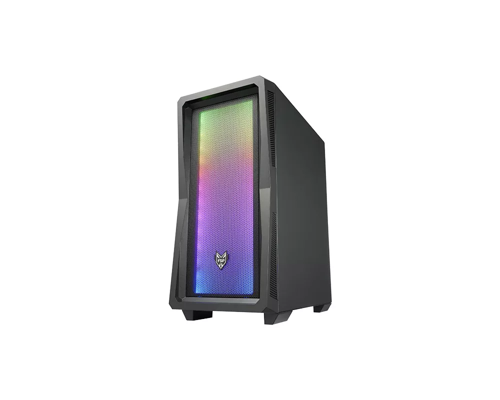 Кутия FSP CMT212 ARGB TG Mid-Tower, Черна 3