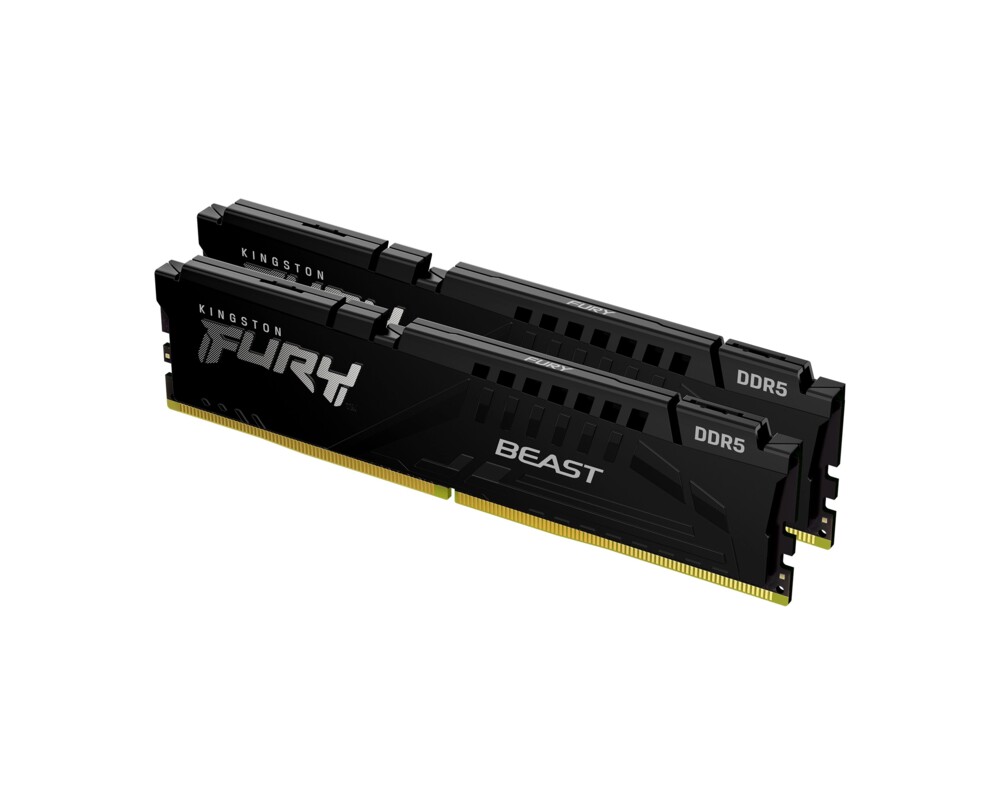 Памет Black Kingston FURY Beast 2x32GB DDR5 6000MT/s CL36 DIMM