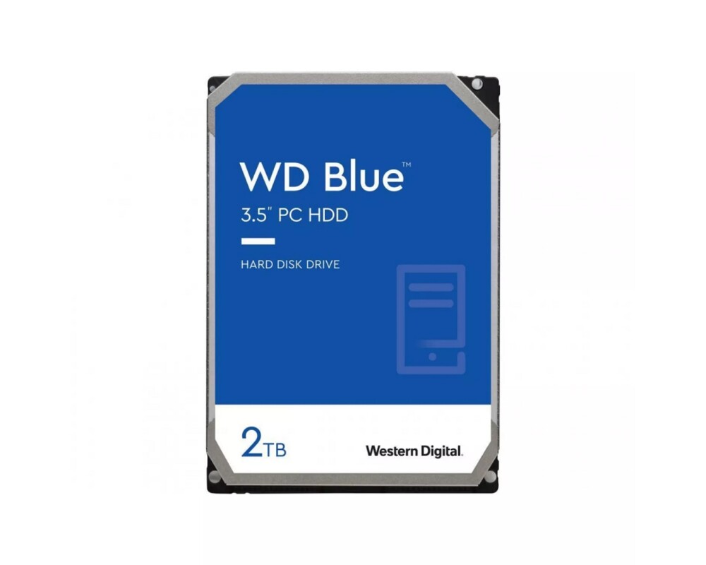 Твърд диск 2TB WD Blue 3.5" SATA-III 7200rpm HDD 2