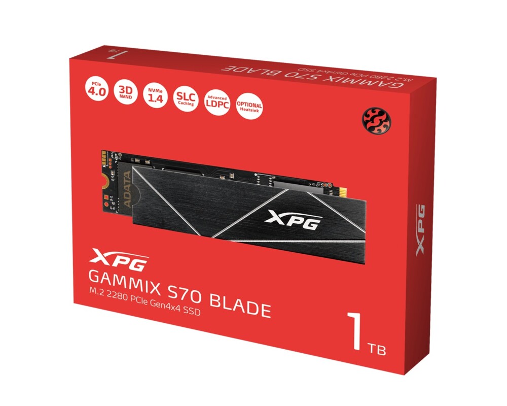 SSD 1TB Adata XPG GAMMIX S70 BLADE M.2 2280 PCIe 4.0 SSD 6