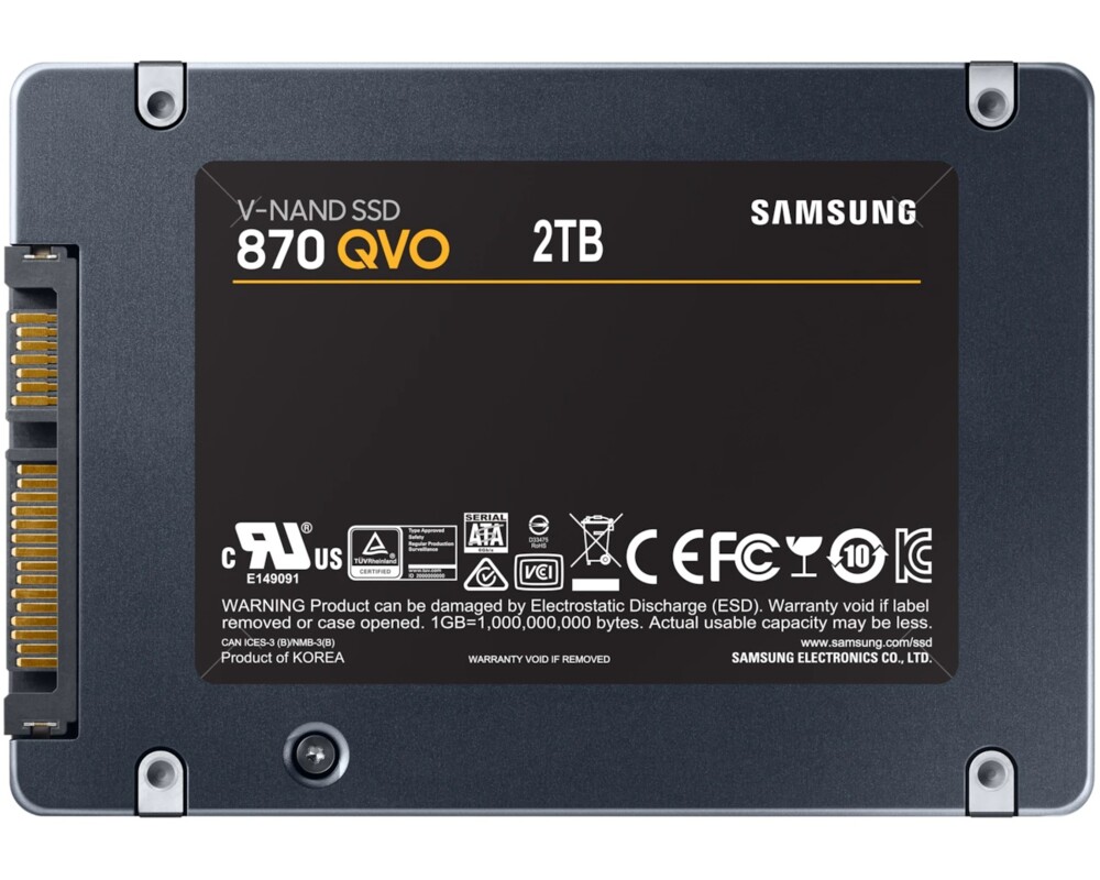 SSD 2TB Samsung 870 QVO 2.5" SATA-III SSD 2