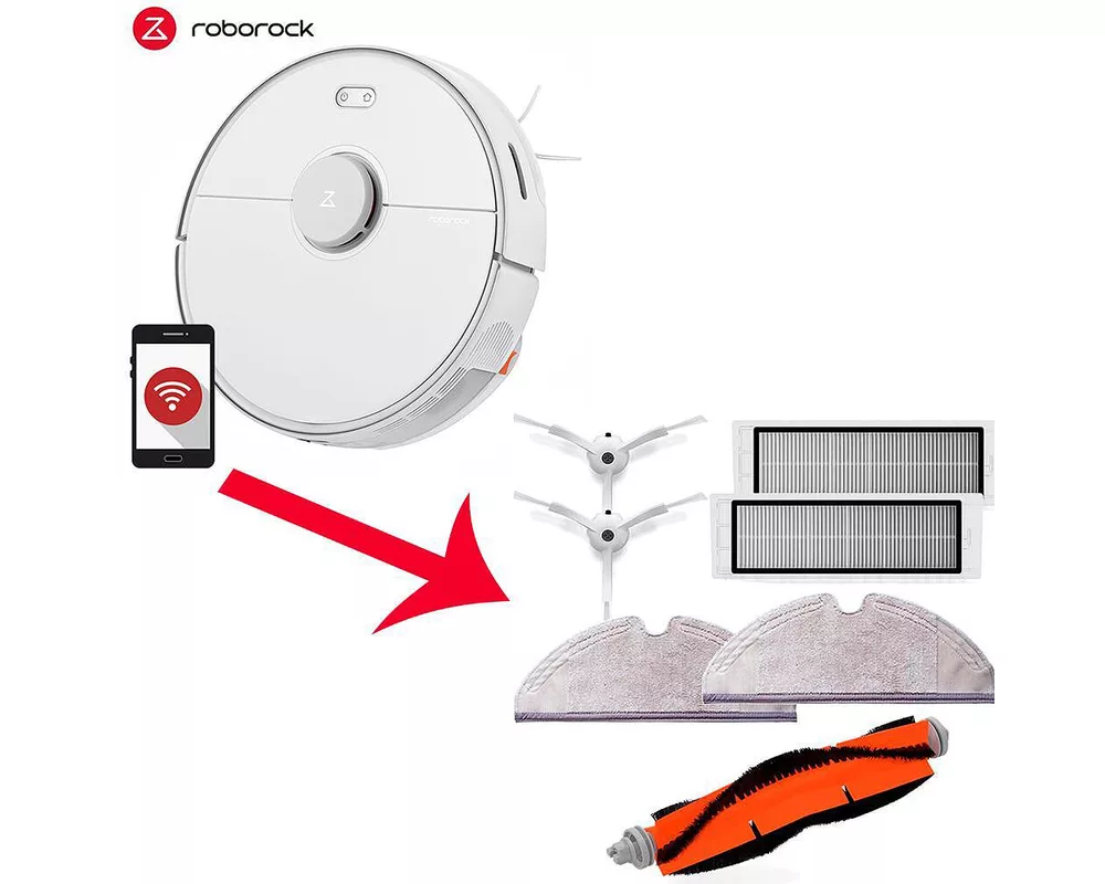 Аксесоар за прахосмукачки Комплект консумативи за Xiaomi Roborock S5 / S5 MAX Бял 2
