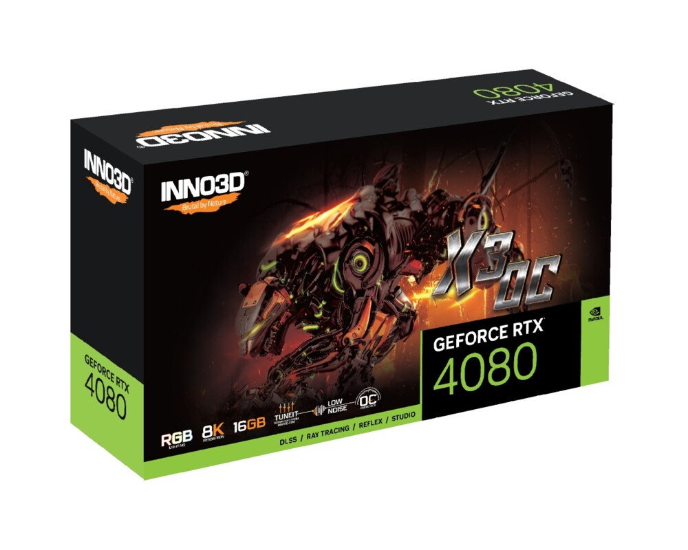 Видеокарта Inno3D GeForce RTX 4080 X3 OC 16GB GDDR6X 3