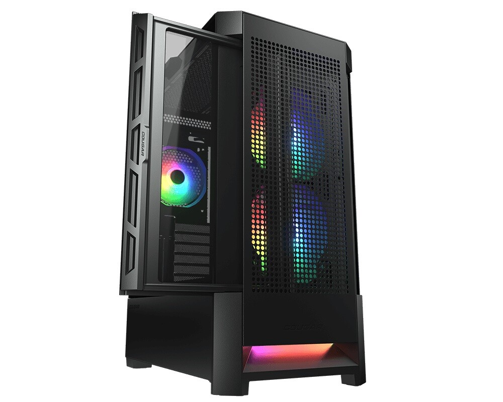 Кутия Cougar Airface RGB, Mid Tower, Черна 2