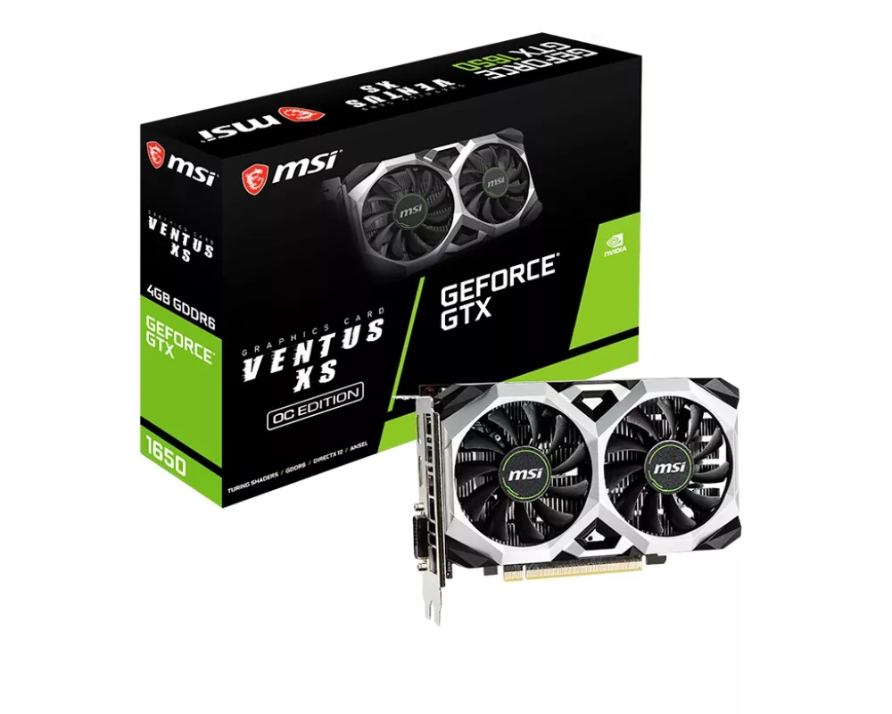 Видеокарта MSI GeForce GTX 1650 D6 VENTUS XS OC 4GB GDDR6 2