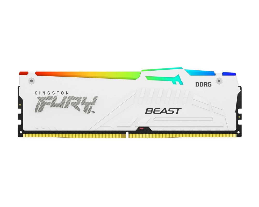 Памет 32GB(2x16) Kingston Fury Beast White RGB DDR5 6000MHz 2