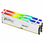 <span>Памет</span> 32GB(2x16) Kingston Fury Beast White RGB DDR5 6000MHz <span class='catalog-num-in-name'>KF560C36BWEAK2-32</span> - 