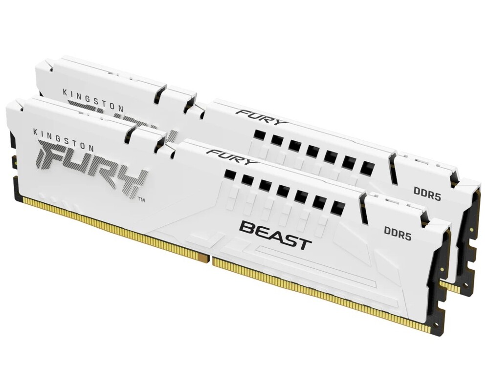 Памет 64GB(2x32) Kingston Fury Beast White DDR5 5200MHz 2