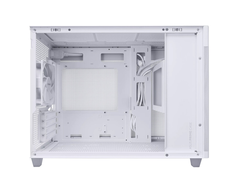 Кутия ASUS PRIME AP201 Tempered Glass, MicroATX, Бяла 2