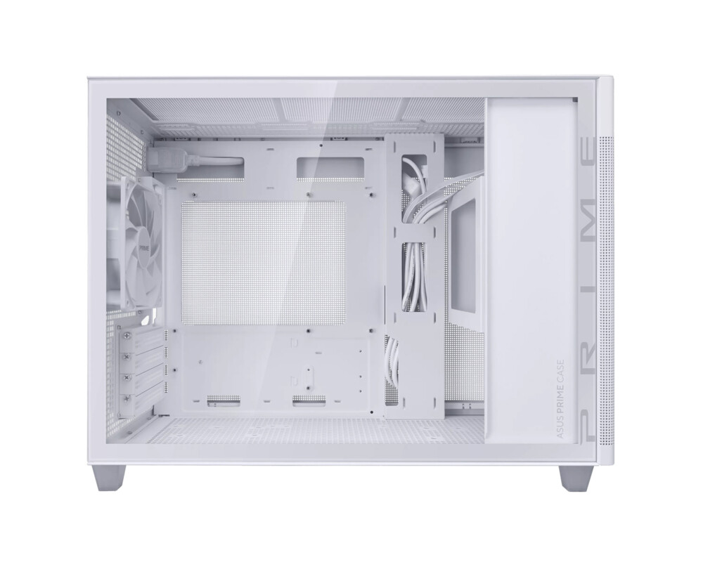 Кутия ASUS PRIME AP201 Tempered Glass, MicroATX, Бяла 3