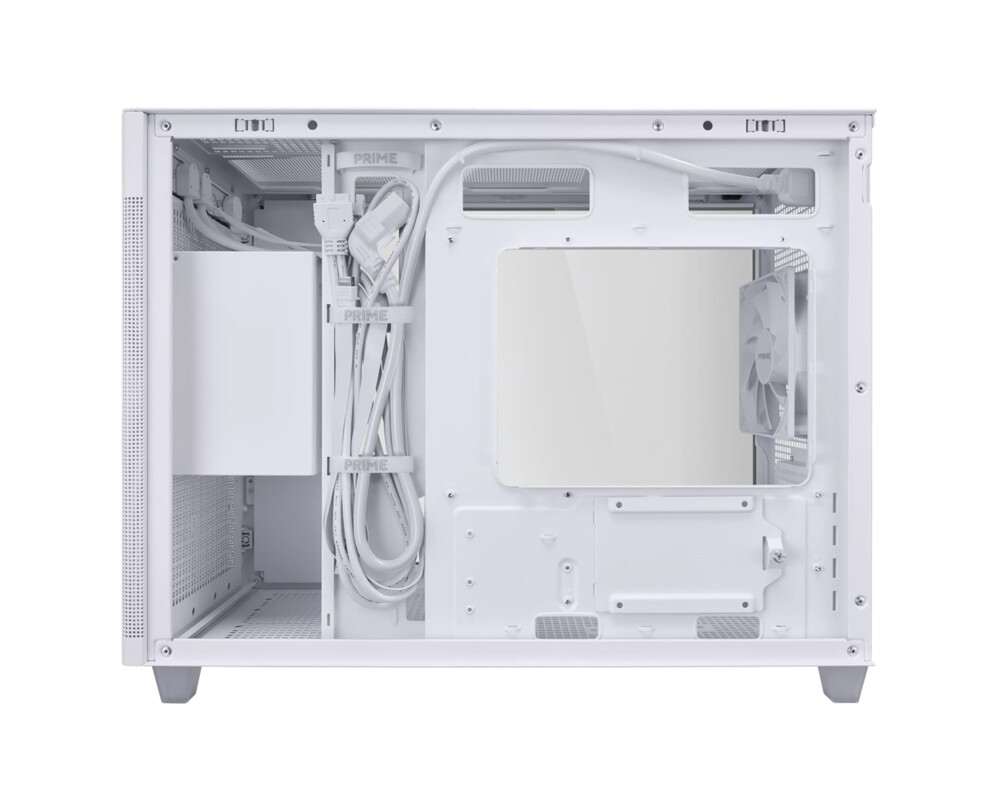 Кутия ASUS PRIME AP201 Tempered Glass, MicroATX, Бяла 4