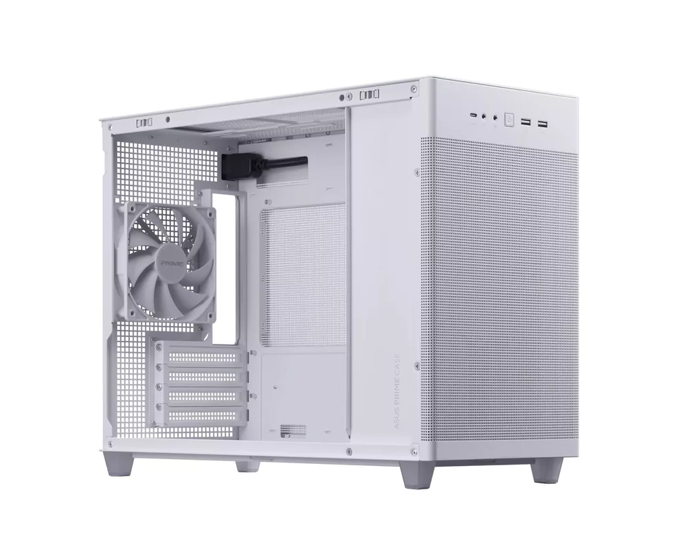 Кутия ASUS PRIME AP201 Mesh, MicroATX, Бяла 6