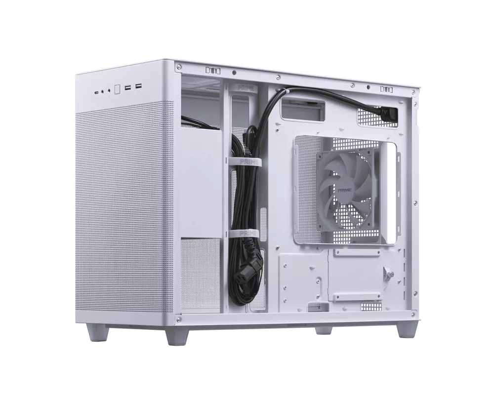 Кутия ASUS PRIME AP201 Mesh, MicroATX, Бяла 9