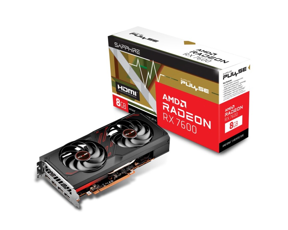 Видеокарта Sapphire PULSE Radeon RX 7600 8GB GDDR6 6