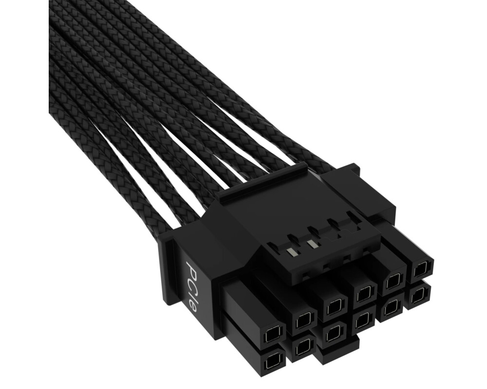Кабел Corsair Premium Individually Sleeved 12+4pin PCIe Gen 5 12VHPWR 600W cable, Type 4, BLACK, EAN:0840006694519 3