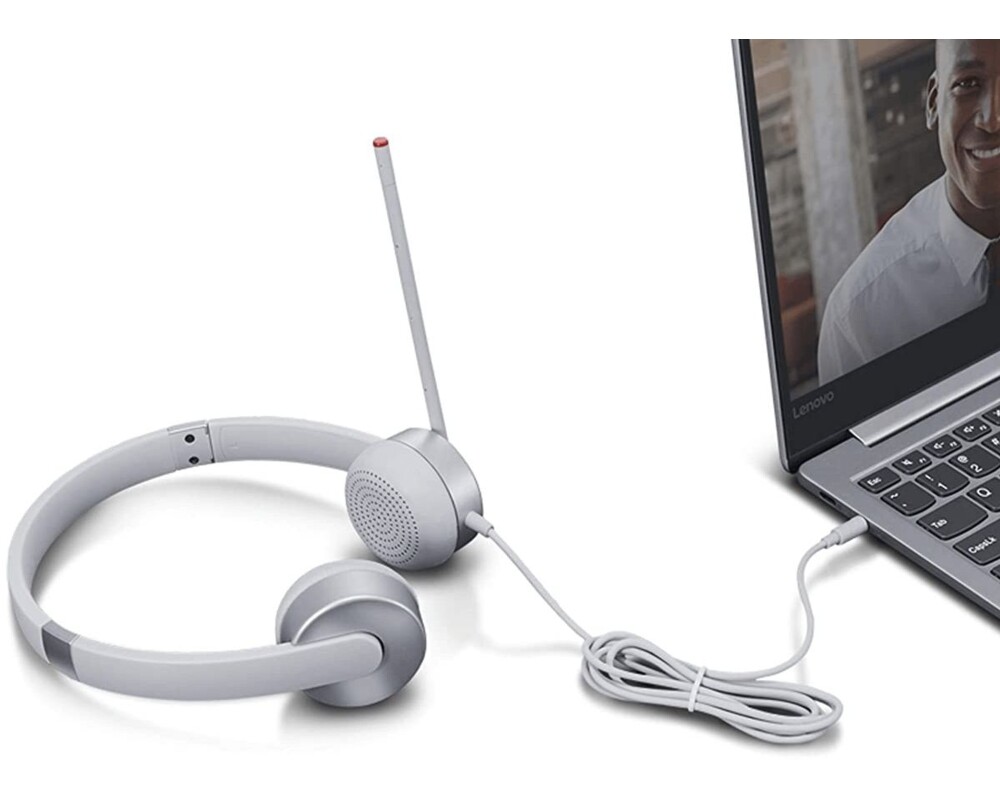 Слушалки Lenovo 100 Stereo Analog Headset White 4