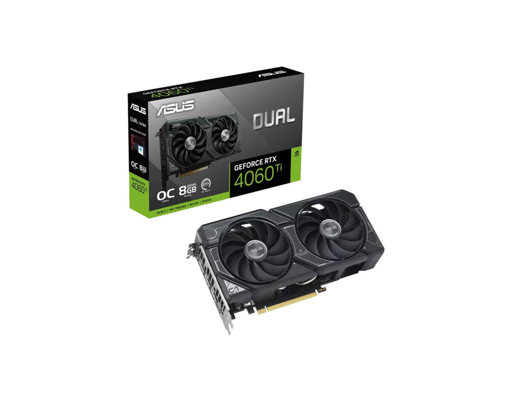 Видеокарта ASUS Dual GeForce RTX 4060 Ti OC Edition 8GB GDDR6 10