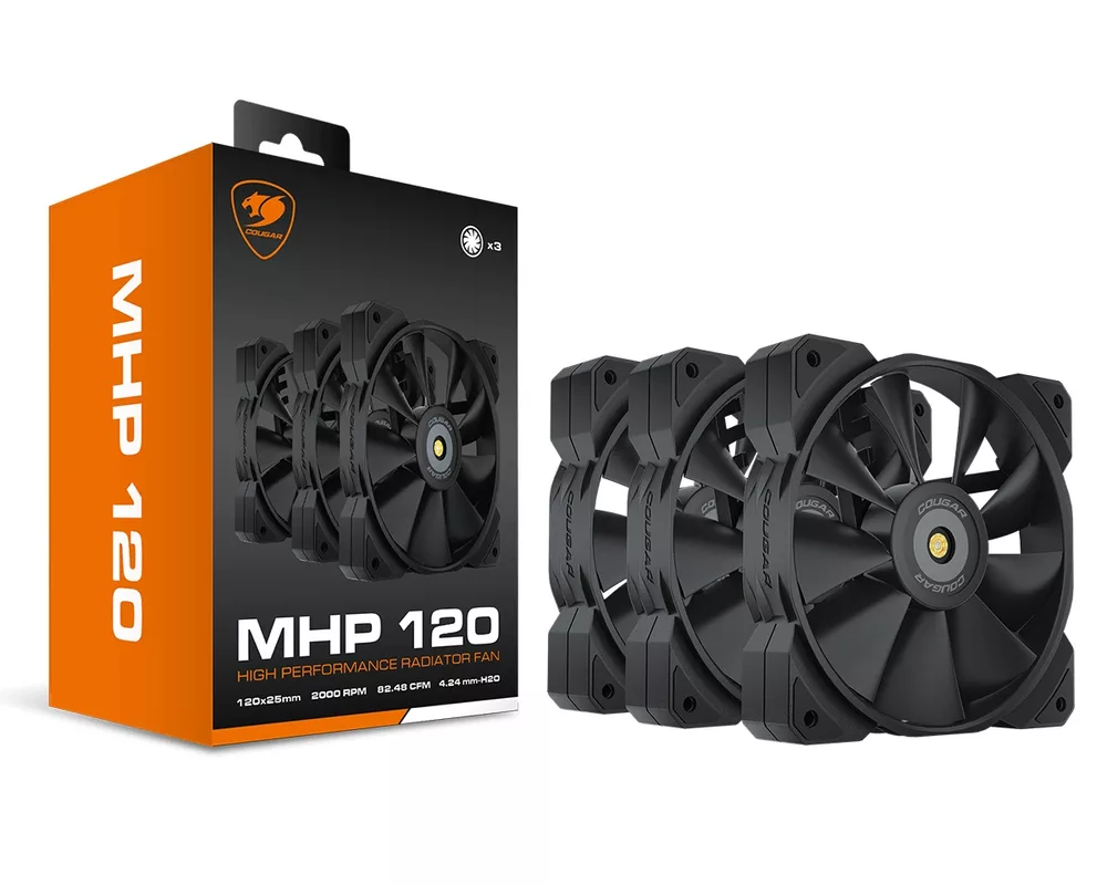 Вентилатор Cougar Gaming MHP120 Black (3 Fan Pack) 5