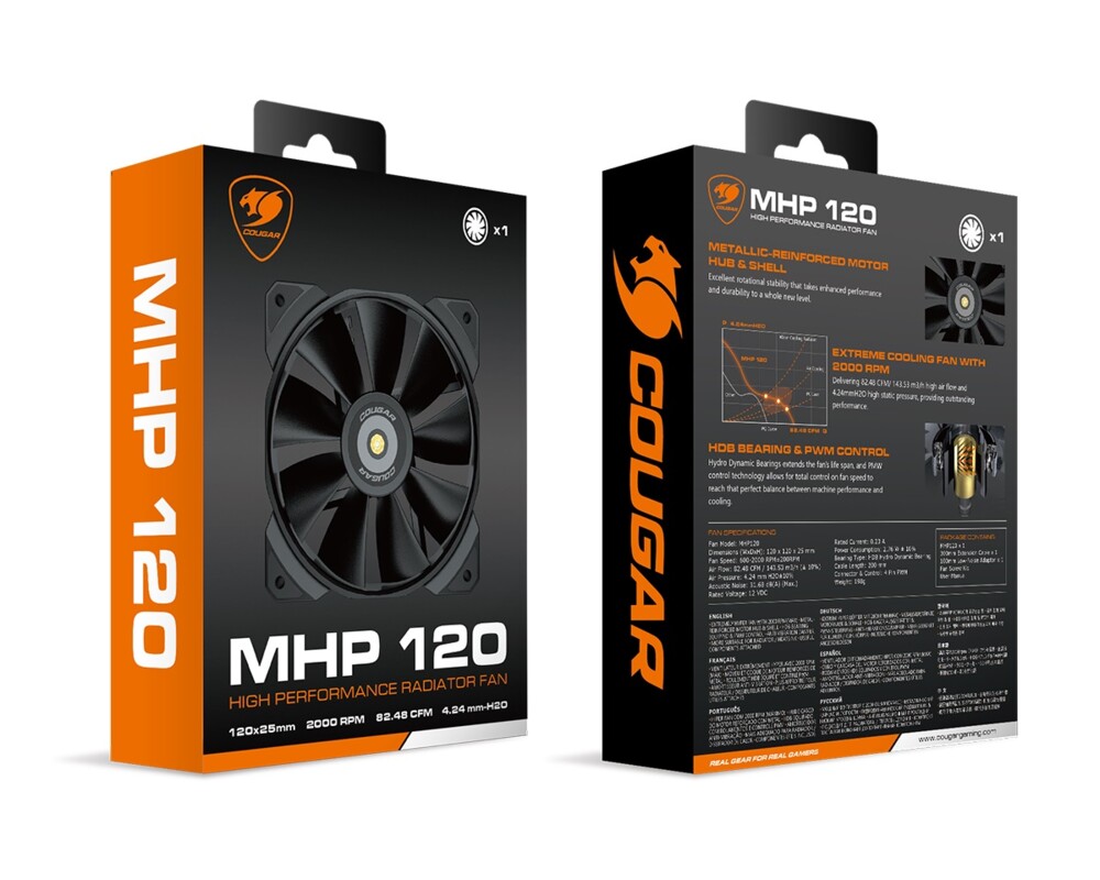 Вентилатор Cougar Gaming MHP120 Black (Single Pack) 6