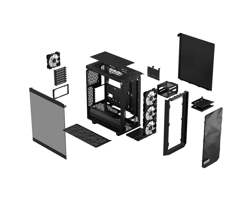 Кутия Fractal Design Meshify 2 Compact Lite RGB Black TG Light Tint 13