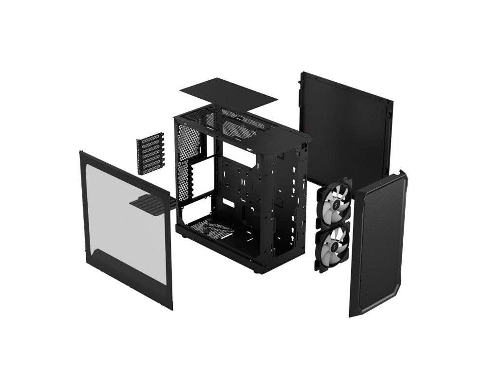 Кутия Fractal Design Focus 2 RGB Black TG Clear Tint 12