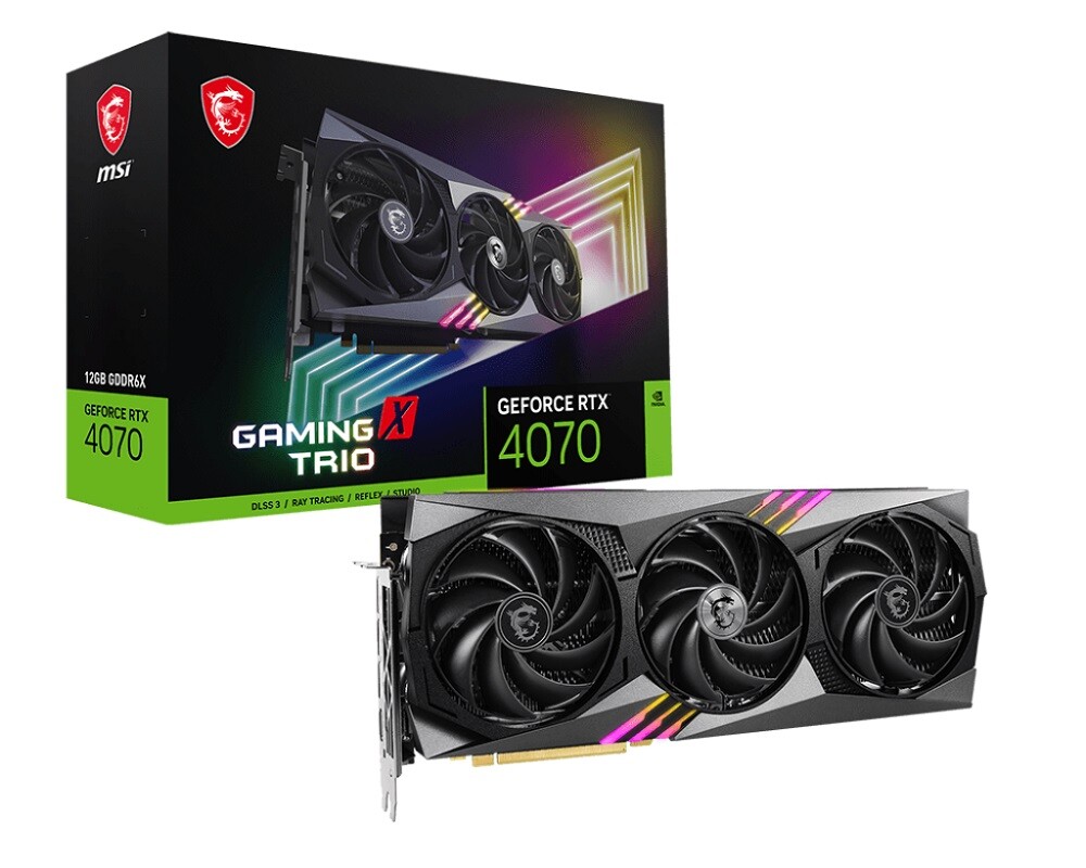 Видеокарта MSI GeForce RTX 4070 GAMING X TRIO 12GB GDDR6X 5