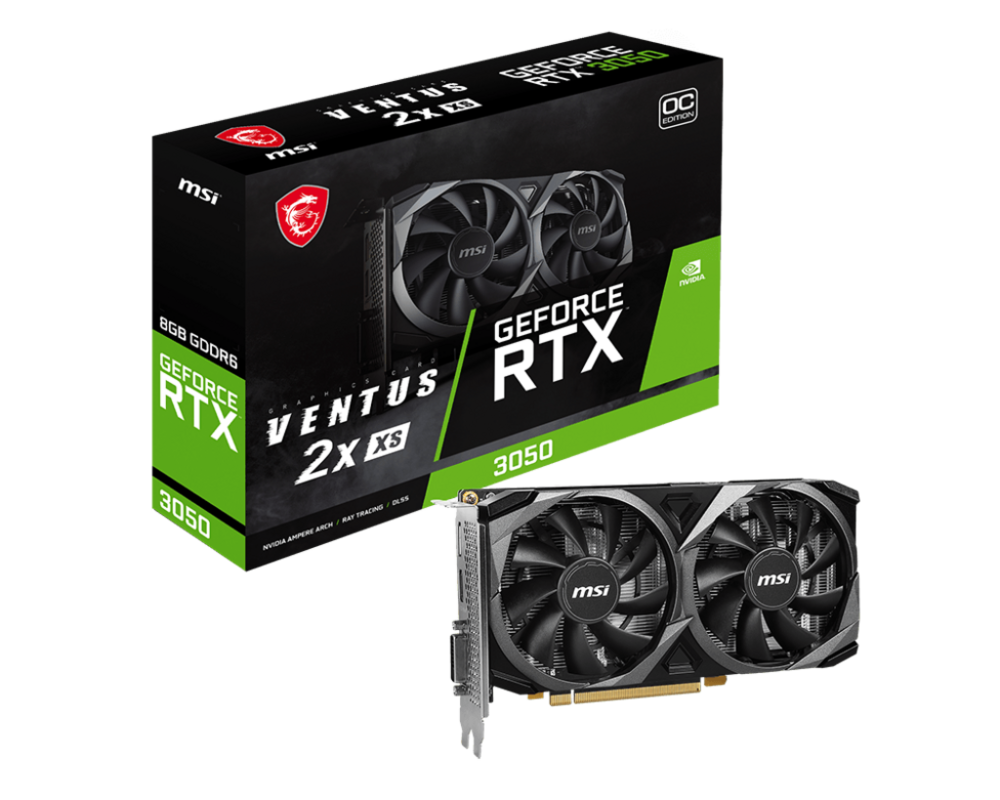 Видеокарта MSI GeForce RTX 3050 VENTUS 2X XS OC 8GB GDDR6 5