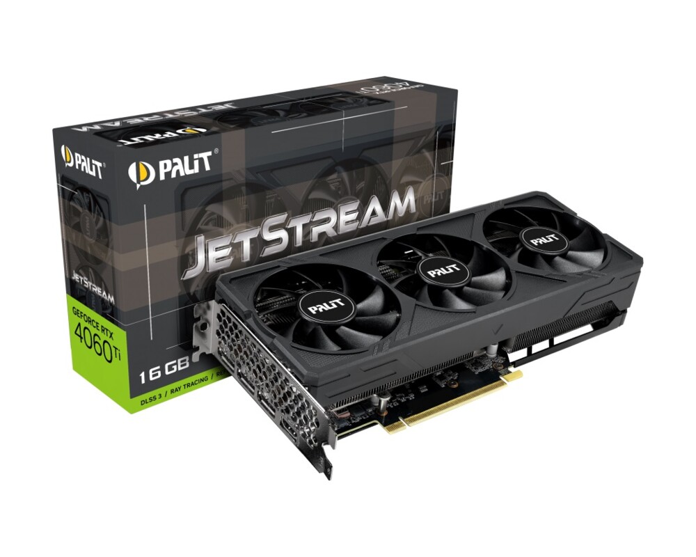 Видеокарта Palit GeForce RTX 4060 Ti JetStream 16GB GDDR6 2