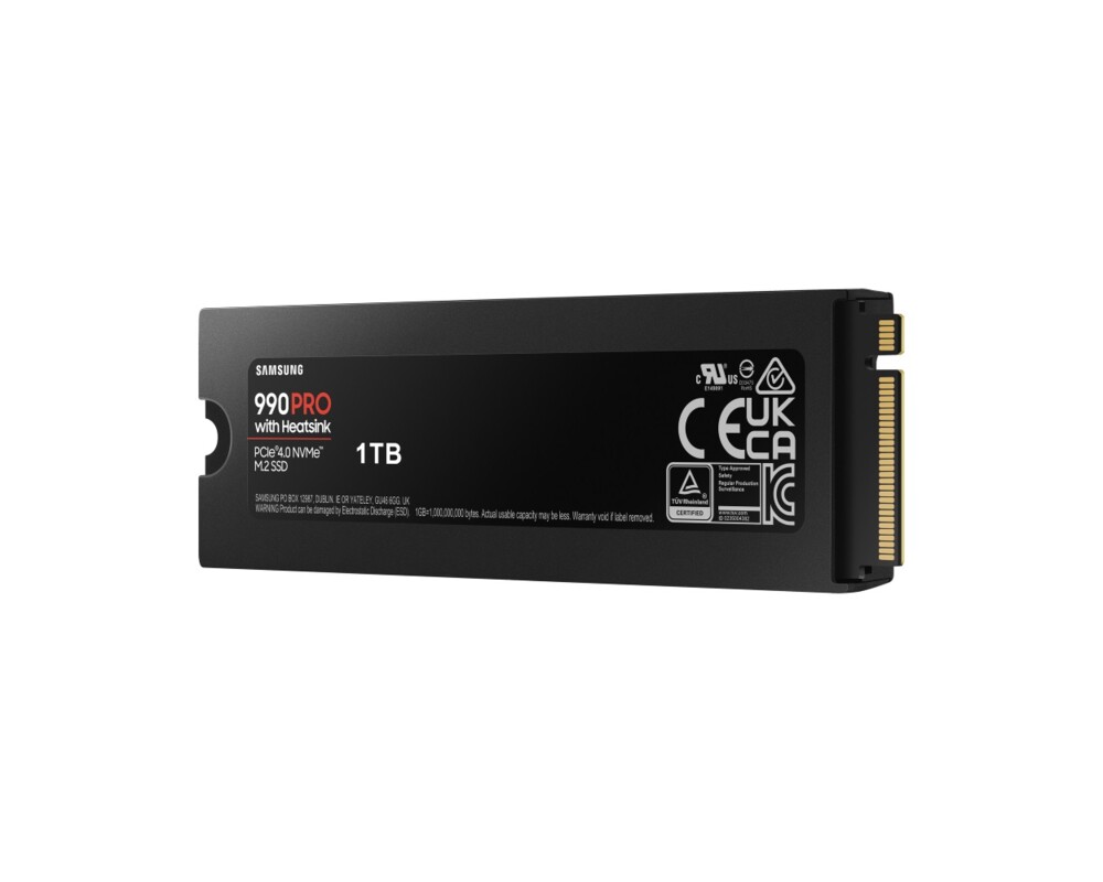 SSD Samsung SSD 990 PRO 1TB Heatsink PCIe 4.0 NVMe 2.0 M.2 V-NAND 3-bit MLC 4