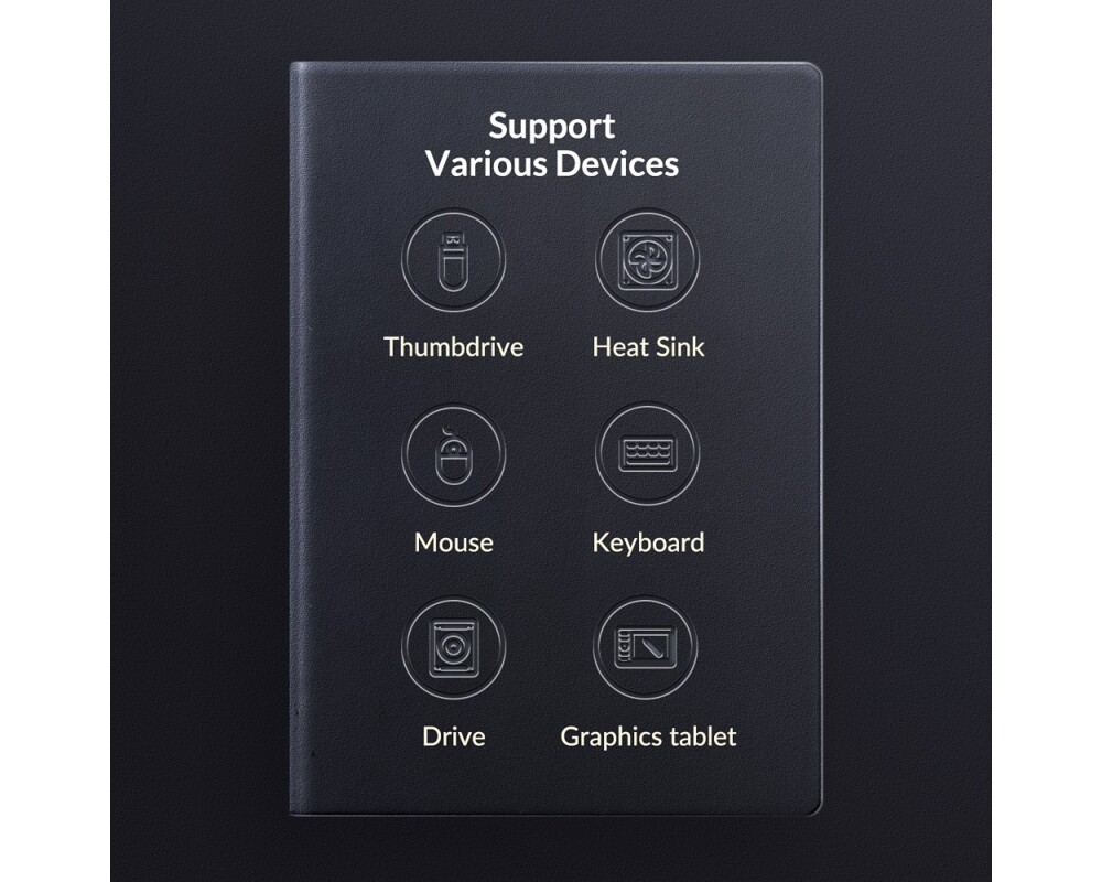 USB хъб Мини USB 3.0 хъб 3 в 1 Orico MINI-U32L-GY 9