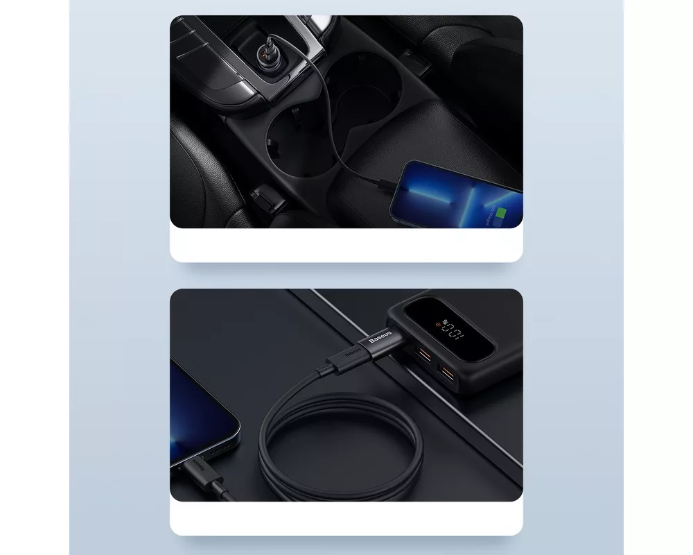 Адаптери Baseus Ingenuity USB-C (F) към USB A (M) тъмносин 10