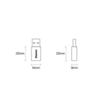Адаптери Baseus Ingenuity USB-C (F) към USB A (M) тъмносин 11