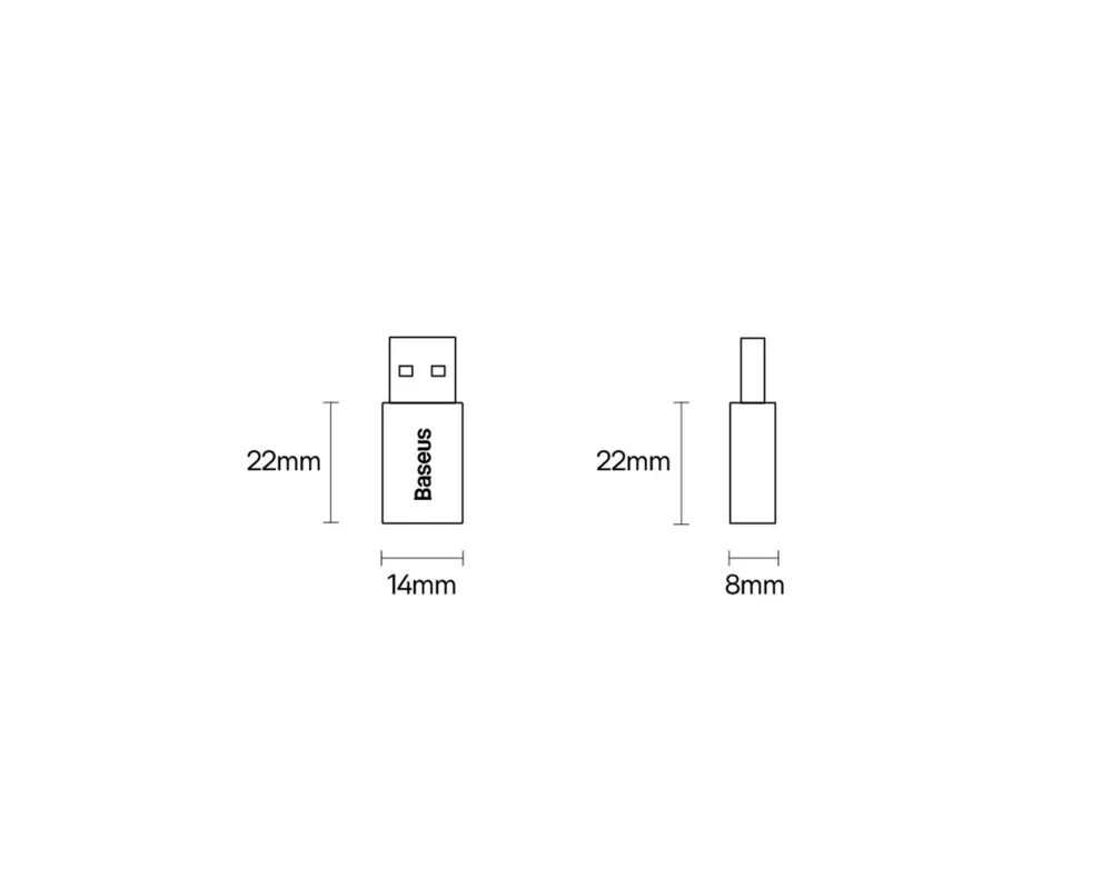 Адаптери Baseus Ingenuity USB-C (F) към USB A (M) тъмносин 11