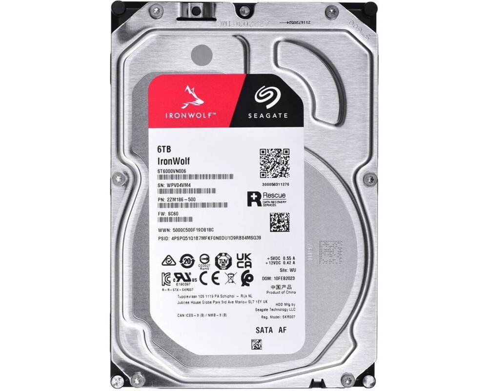 Твърд диск SEAGATE NAS HDD 6TB IronWolf 5400rpm 6Gb 3