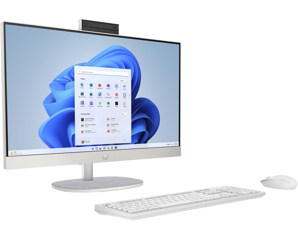 Компютър All in One HP All-in-One Desktop Intel Core Ultra 7 155U 23.8inch FHD IPS Touch 8GB RAM DDR5 5600 512GB SSD FREE DOS Shell White 2